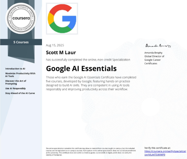 Google AI Essentials Specialization